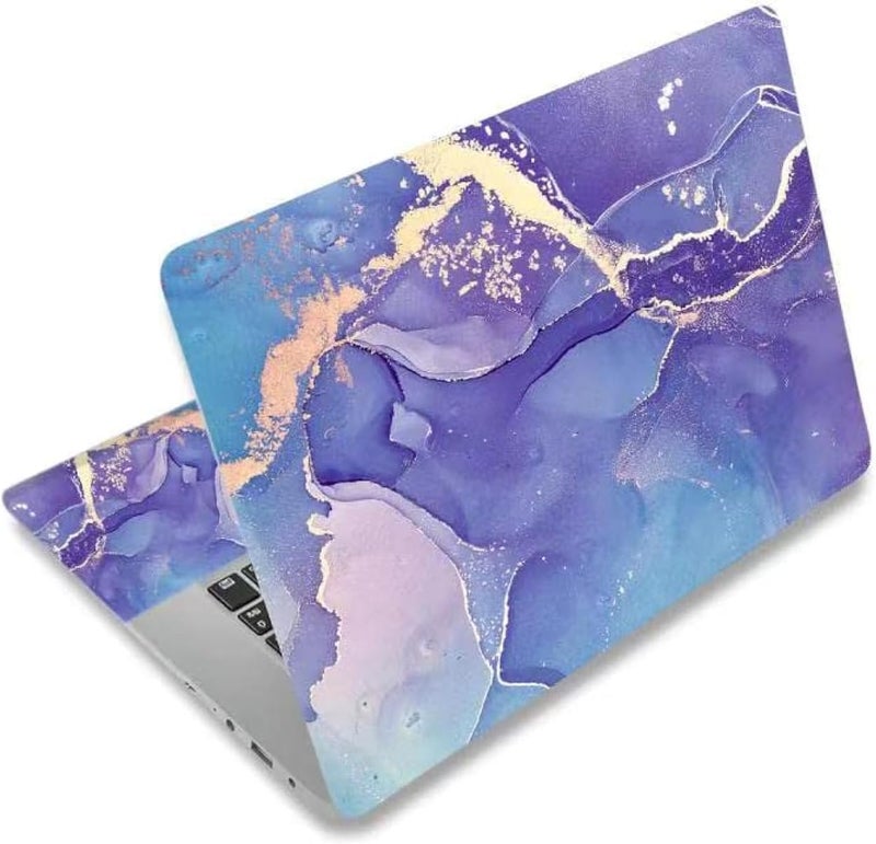 DINKY Laptop Skin Sticker Decal, 12" 13" 13.3" 14" 15" 15.4" 15.6 inch Laptop Universal Reusable Vinyl Skin Stickers Cover Art Decal Notebook PC Personalized Protector-Purple Marble - Image 1